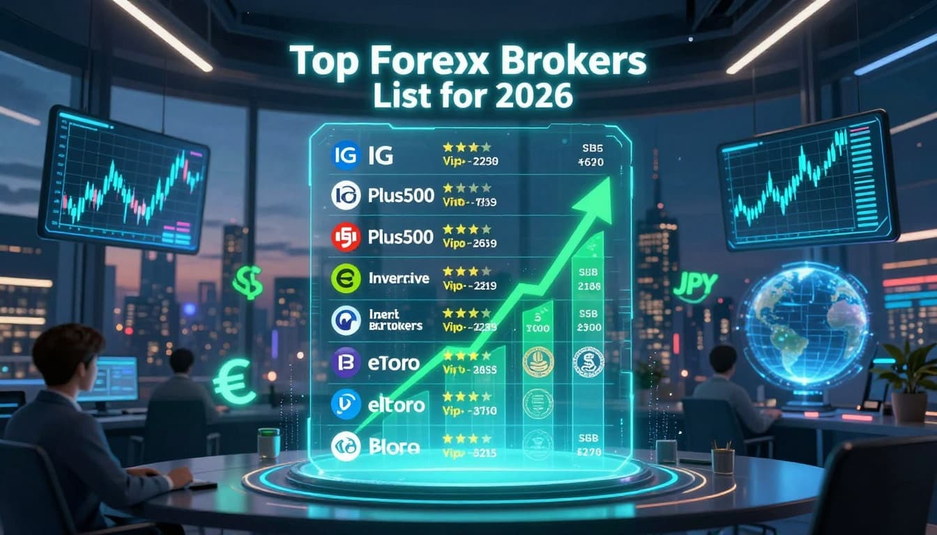 Top Forex Brokers List for 2026 compare fees, spreads